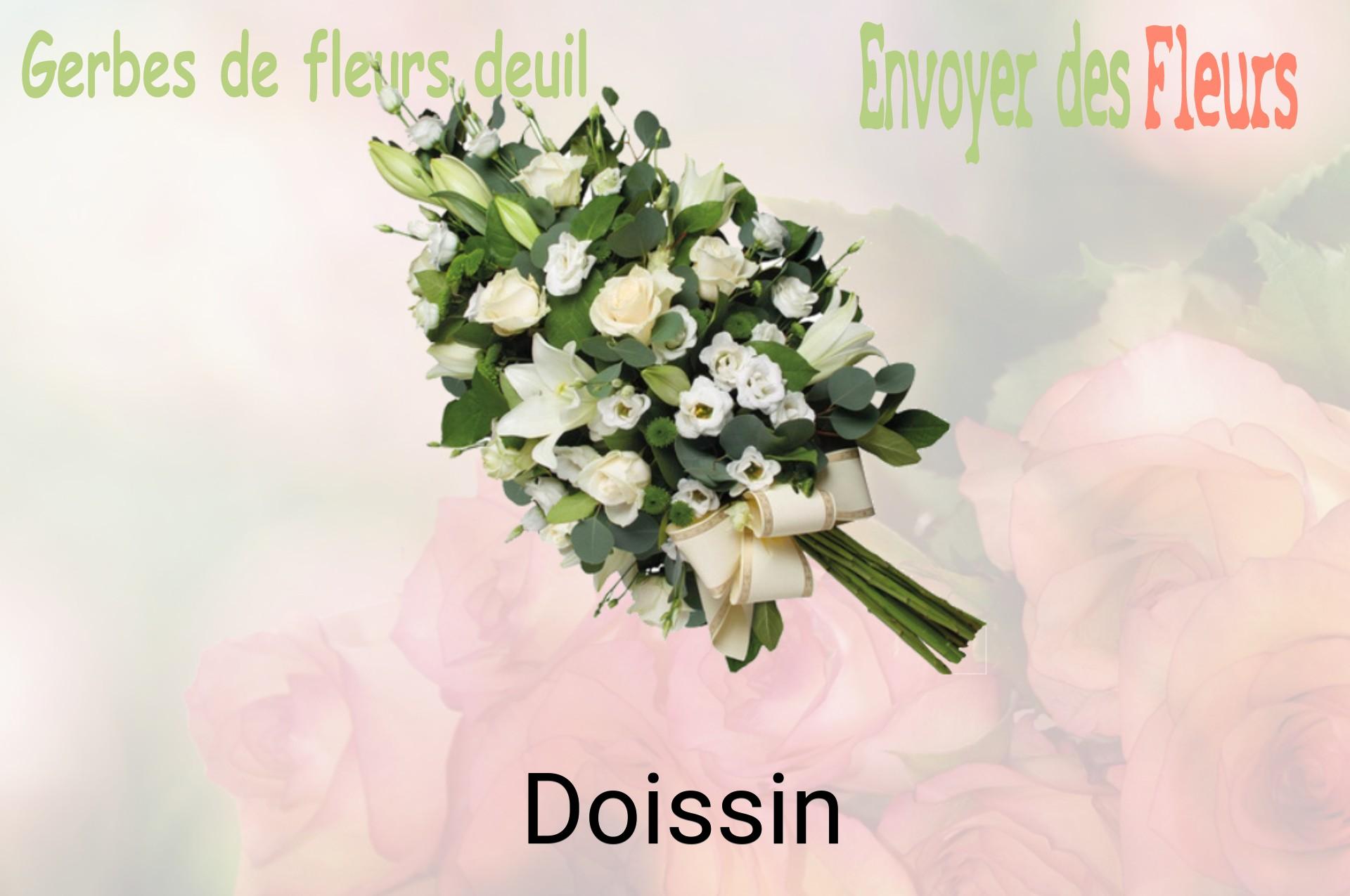 Gerbe de fleurs de deuil livrée à Doissin